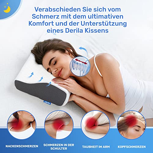 Bauchschläferkissen Derila Memory Foam Kissen Kopfkissen