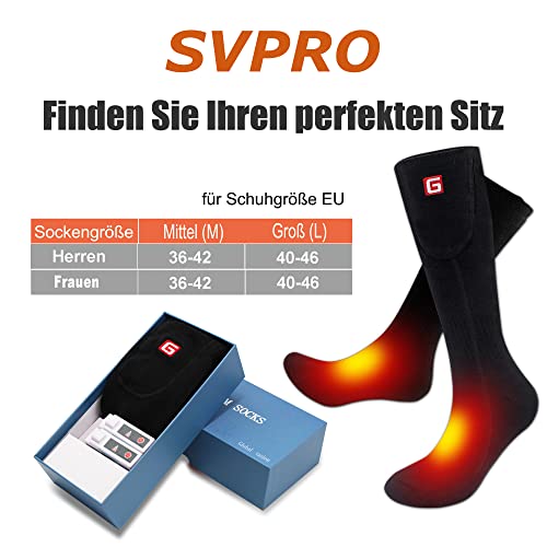 Beheizbare Socken Svpro Herren Damen, beheizt, elektrisch