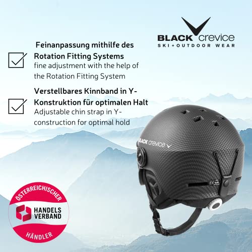 Skihelm mit Visier Black Crevice Skihelm Arlberg mit 2 Visier, weiß