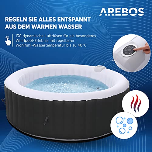 Aufblasbarer Whirlpool Arebos Whirlpool In- & Outdoor