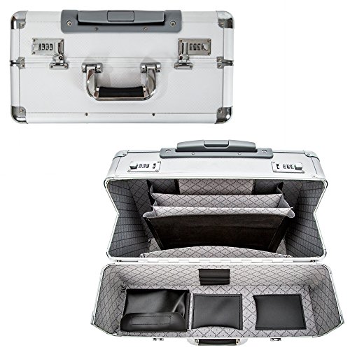 Pilotenkoffer tectake ® 47x39x25 cm Handgepäck Businesskoffer