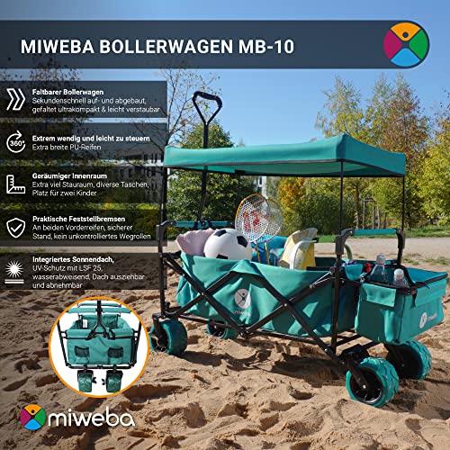 Bollerwagen mit Dach Miweba Faltbarer Bollerwagen MB-10