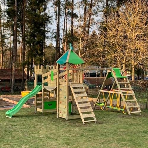 Spielturm Fatmoose Ritterburg RiverRun Royal mit SurfSwing, Schaukel