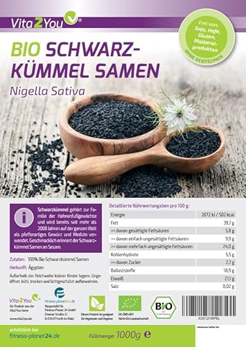 Schwarzkümmelsamen Vita2You Bio Schwarzkümmel Samen 1000g