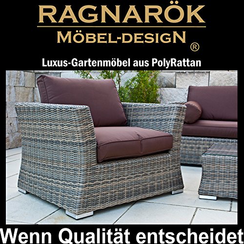 Lounge-Möbel-Set Ragnarök-Möbeldesign PolyRattan Lounge