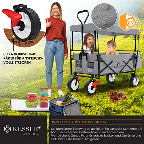 Bollerwagen mit Dach KESSER ® Bollerwagen faltbar mit Dach