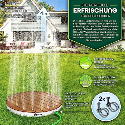 Bodendusche tillvex ® Gartendusche bis 4 m Fontänenhöhe