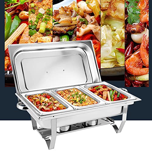 Chafing Dish DIFU 9L 3 Grid Profi Speisewärmer Wärmebehälter