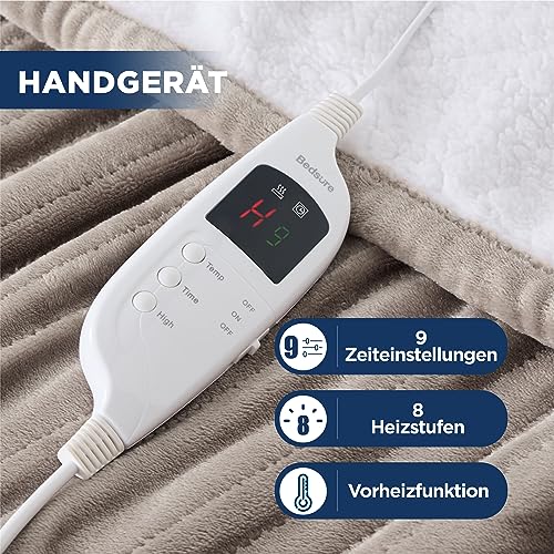 Heizdecke BEDSURE klein mit Abschaltautomatik, elektrisch