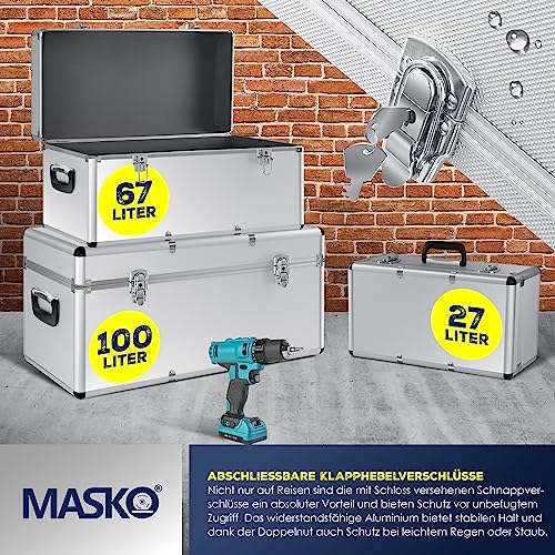 Aluboxen MASKO ® 3er SET Alu Boxen, Alubox, Alukiste