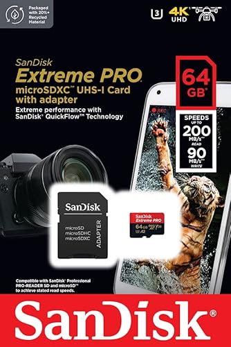 Micro-SD-64GB SanDisk 64 GB Extreme PRO microSDXC-Karte