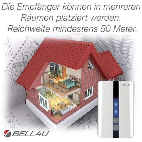 Türklingel-Weiterleitung Bell4U Kabellose Funk Türklingel – Weiss