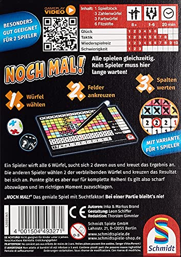 Würfelspiele Schmidt Spiele 49327 Noch mal, Würfelspiel