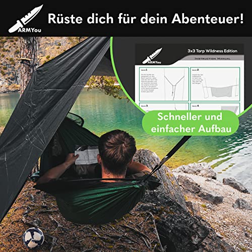 Tarp ARMYou 3x3m Wildness Edition Ultraleicht, WaterRepell