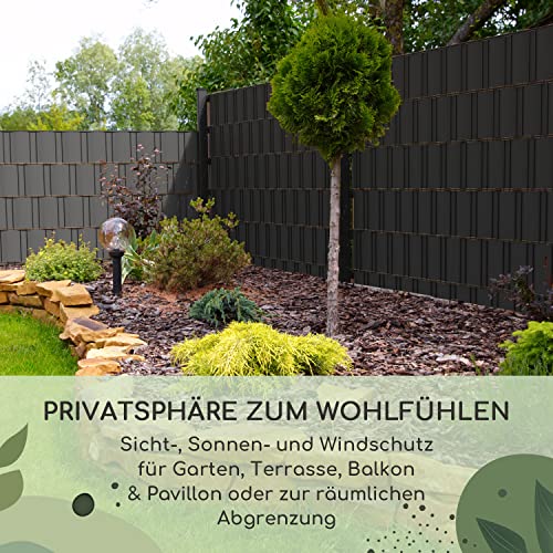 Sichtschutzstreifen Winter & Bani Zaun Weich PVC 50m x 19 cm