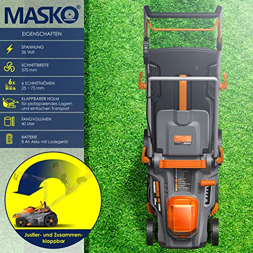 Akku-Rasenmäher mit Mulchfunktion MASKO ® Akku Rasenmäher