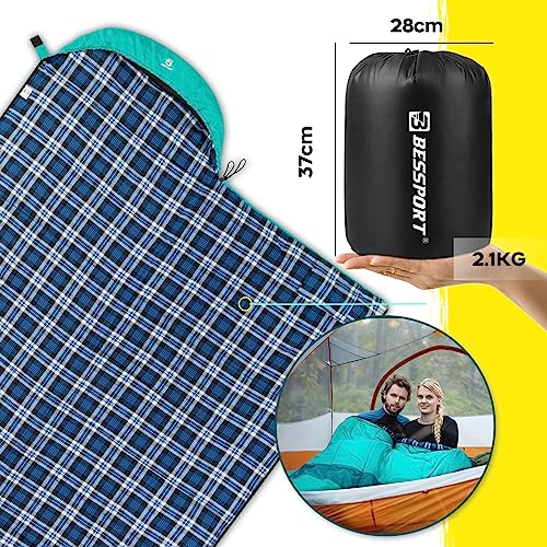 Deckenschlafsack Bessport Schlafsack Flannel für Camping