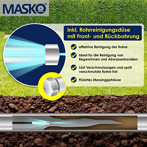 Rohrreinigungsschlauch MASKO ® Premium Set Abflussreiniger 30m