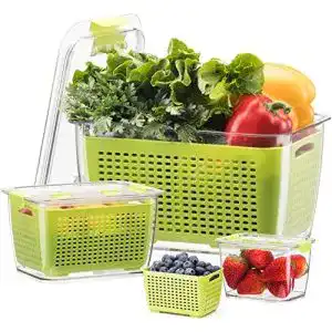 Gemuesebox luxear frischhaltedosen obst gemuese mit deckel
