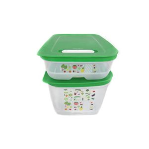 Boîte à légumes Réfrigérateur Tupperware 4,4 L + 1,8 L vert foncé