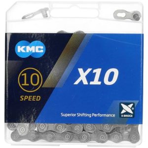 10 vitesli zincirler KMC Yetişkin Gri X10 10 vitesli zincir