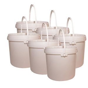 10 liter bucket Lyra Pet 10 x 10 L bucket with lid WHITE