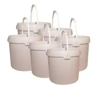 10 liter eimer lyra pet 10 x 10 l eimer mit deckel weiss