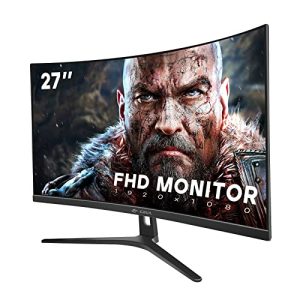 Monitor de 165 Hz CRUA Monitor de jogos curvo de 27 polegadas, FHD