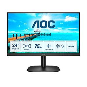 Monitor de 24 polegadas com alto-falantes AOC 24B2XDAM, monitor FHD