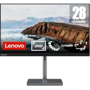 28-tommer skærm Lenovo L28u-35, 4K UHD-skærm, 3840×2160