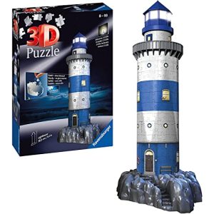 3D-Puzzle Ravensburger 3D Puzzle 12577 Leuchtturm bei Nacht