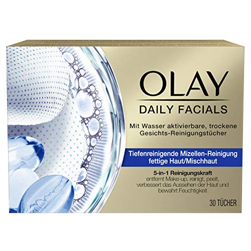 Servietter til fjernelse af make-up Olay Daily Facials Renseservietter til fedtet
