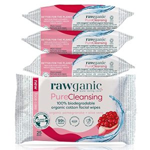 Rawganic ® BIO yüz makyaj temizleme mendilleri, vegan