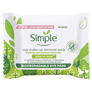 Make-up removal wipes Simple Eye Makeup Removal Pads, Pack of 30
