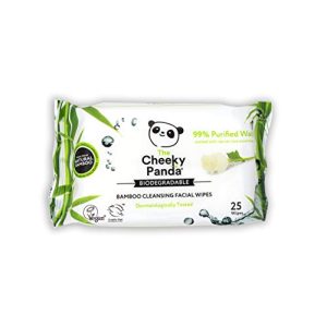 The Cheeky Panda make-up remover wipes made of bamboo with a rose scent