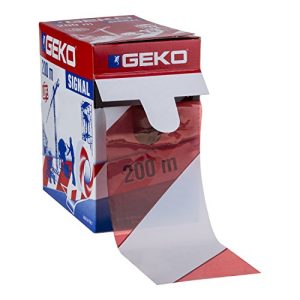 Absperrband Geko Rolle x 200m Warnband Flatterband rot/weiss
