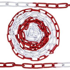Spärrkedja HAFIX röd-vit 5m, 10, 15m, 26m stål 5mm