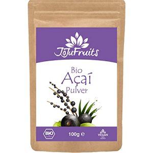 Acai berry JoJu Fruits Acai pulver ekologiskt (100g) veganskt, glutenfritt