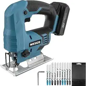 Akku stichsaege wesco 18v mit 20ah akku u ladegeraet