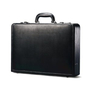 Briefcase Samsonite bonded leather, black, one size