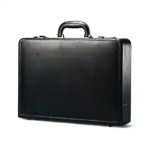 Aktenkoffer samsonite lederfaserstoff schwarz einheitsgroesse