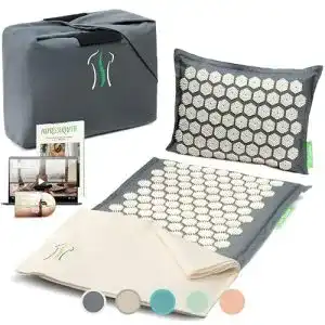 Akupressurmatte backlaxx set grau akupressur