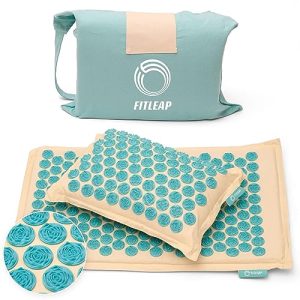 Tapete de acupressão Fitleap, conjunto com travesseiro + bolsa, tapete de massagem