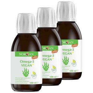 Olio di alghe NORSAN Premium Omega 3 ad alto dosaggio (3x 100ml)