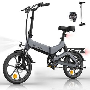 دراجة كهربائية قابلة للطي من الألومنيوم HITWAY E Bike، مقاس 16 بوصة، دراجة إلكترونية