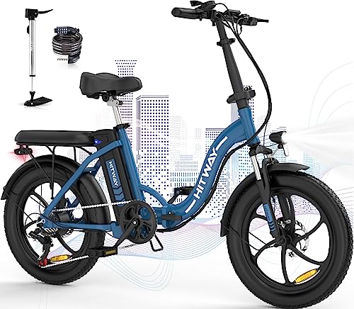 Alu Klapprad HITWAY E Bike Elektrofahrrad 20″ Fat Tire E-Fahrrad