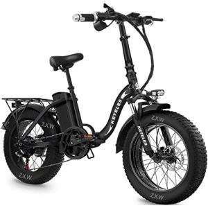 Bicicleta plegable de aluminio KELELES bicicleta plegable bicicleta eléctrica 20 pulgadas, 48 ​​V 18Ah