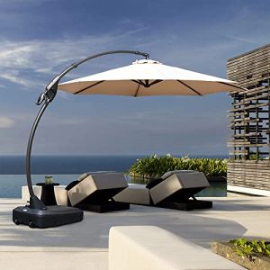 Cantilever umbrella Grand patio parasol with umbrella stand