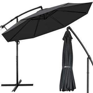 Cantilever parasol tillvex parasol anthracite Ø 300 cm with crank