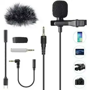 Ansteckmikrofon agptek lavalier 2m mini omnidirectional
